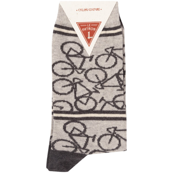 Le Patron Bicycle socks light grey Grijs - Afbeelding 3