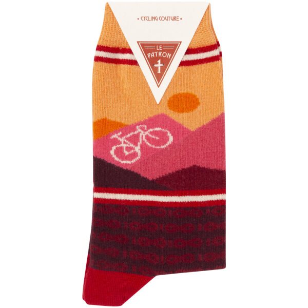 Le Patron Mountain socks Bordeaux - Afbeelding 3