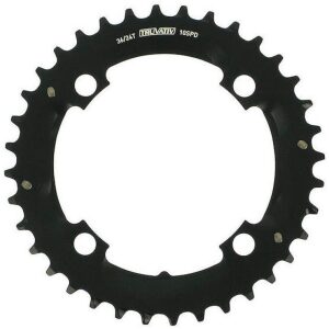 Sram kettingwiel blad 36t steek 104 2x10 geen pin Zwart