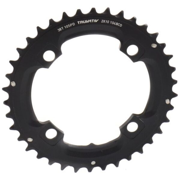 Sram kettingwiel blad 38t steek 104 2x10 geen pin Zwart