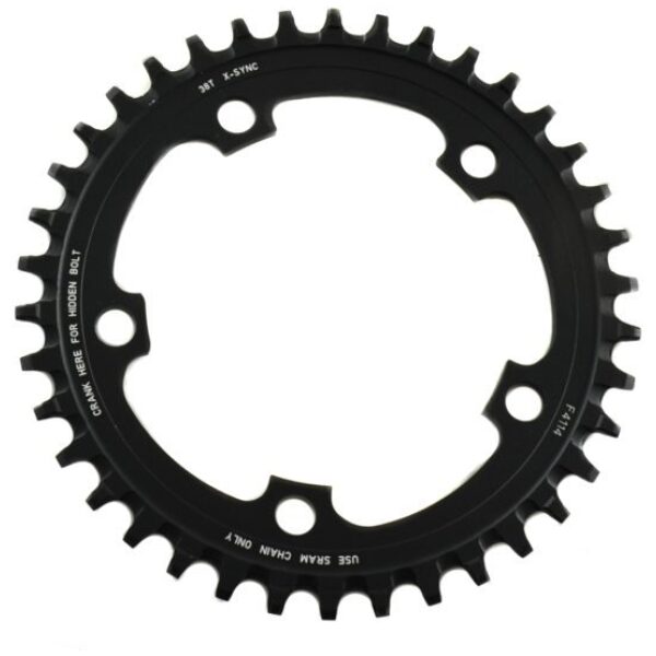 Sram kettingwiel blad 38 tands steek 110 force cx1 Zwart